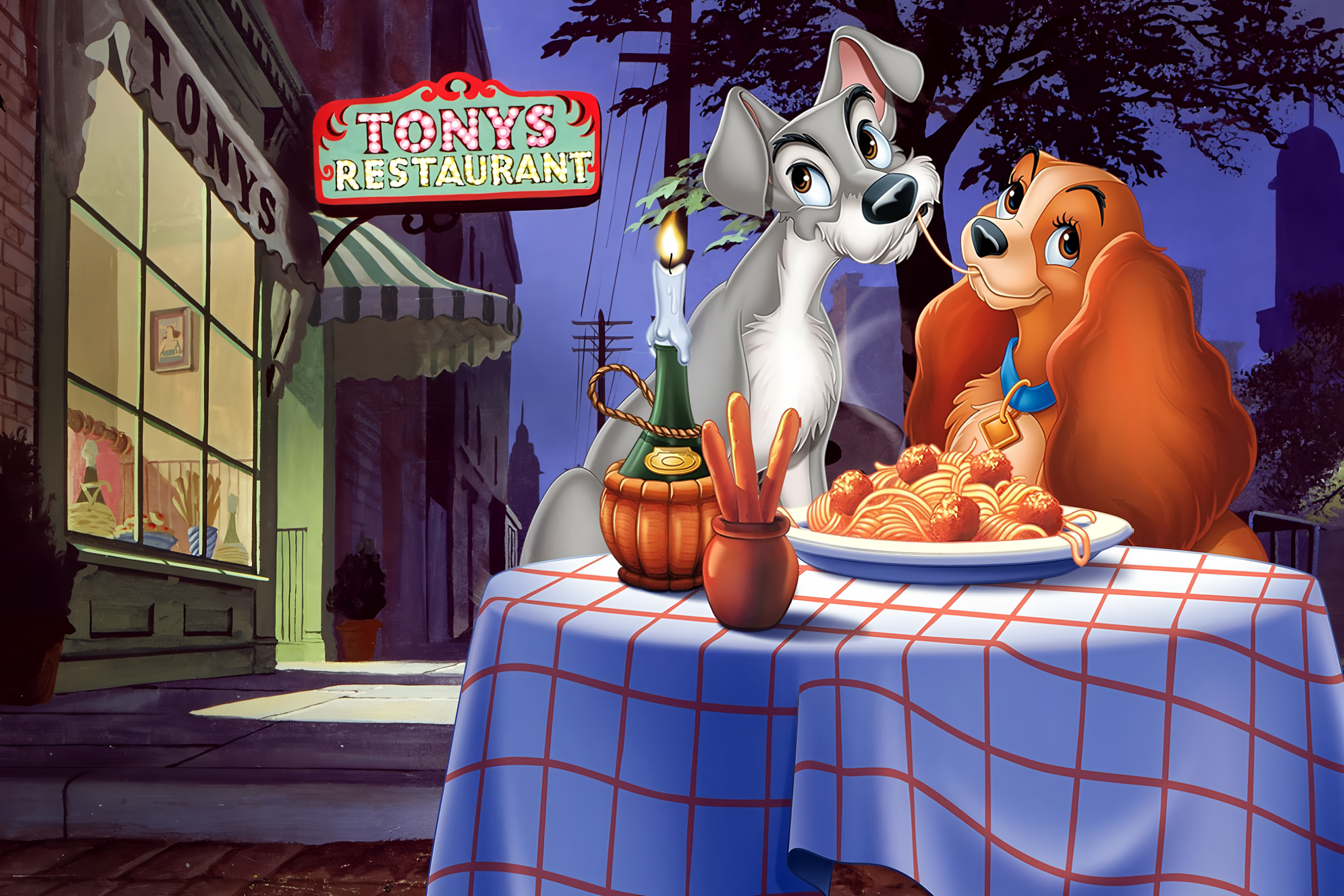 Lady and the tramp MOVIE Poster Canvas Wall Art Home Decor (No Frame) - Image 2
